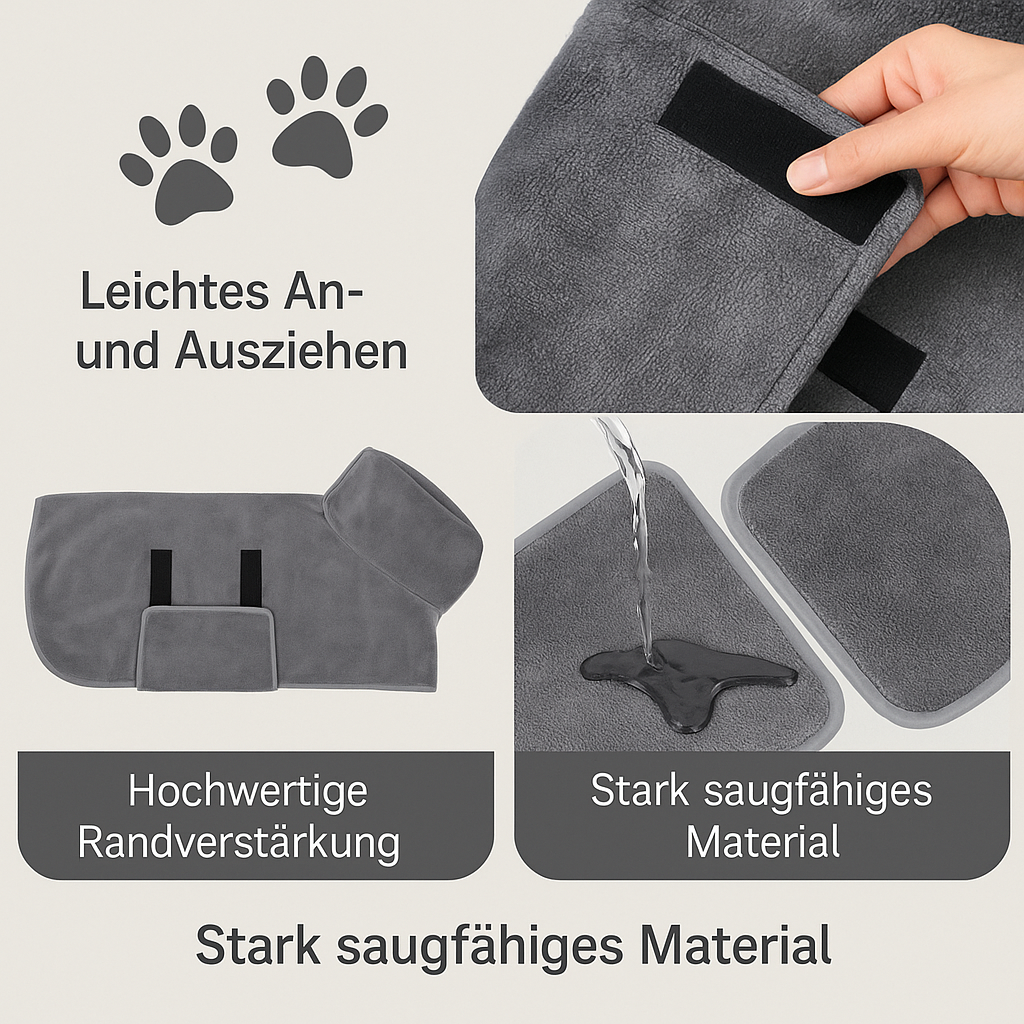 Schnelltrocknender Hundemantel
