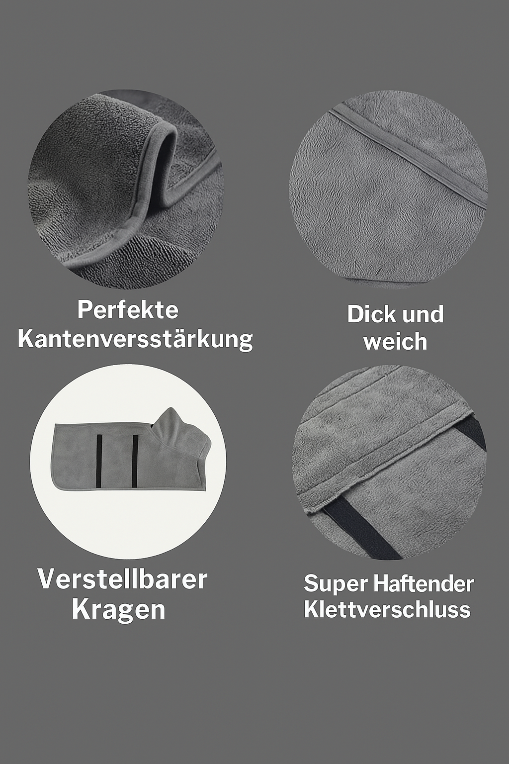 Schnelltrocknender Hundemantel