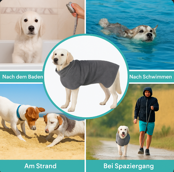 Schnelltrocknender Hundemantel