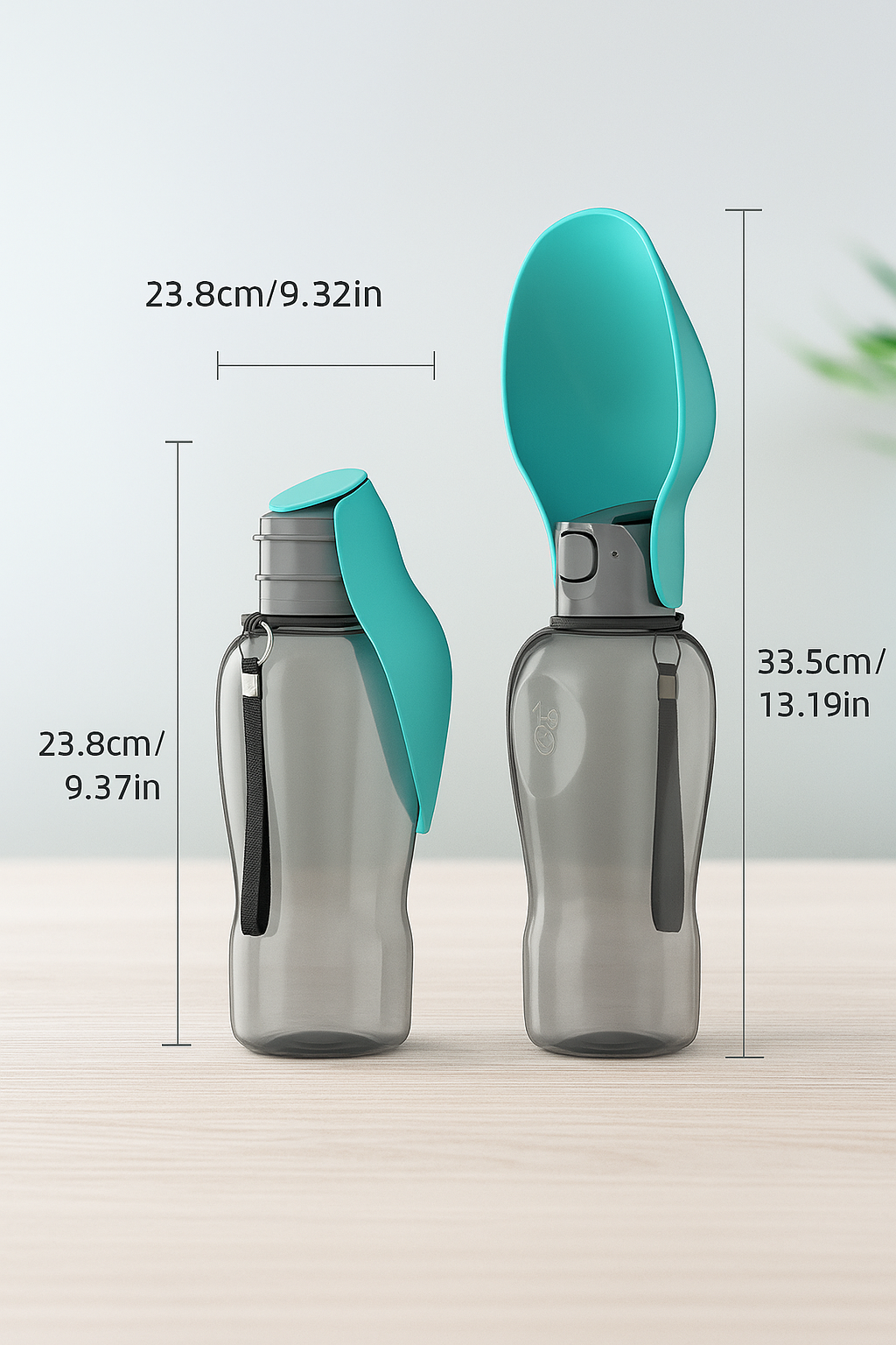 Trinkflasche mit Klapp-Napf 800ml