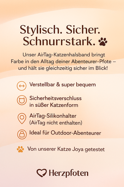 Tracker-Halsband für Katzen – Leicht & sicher für den Alltag | Herzpfoten