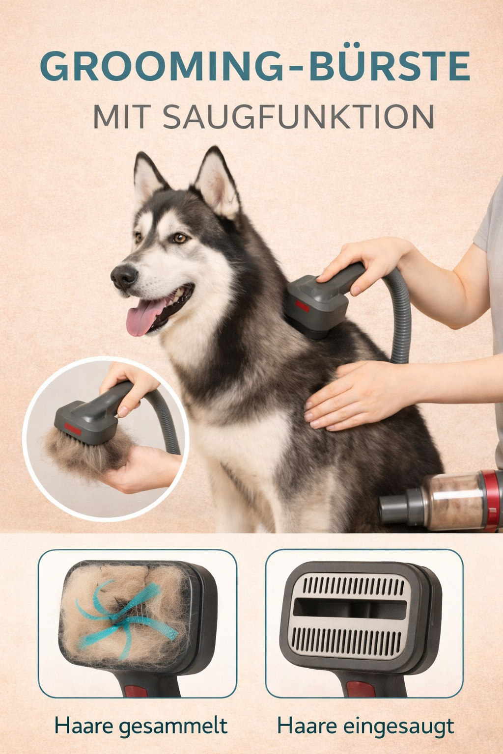 Bürstenset für Hunde & Katzen – Sanfte Fellpflege | Herzpfoten